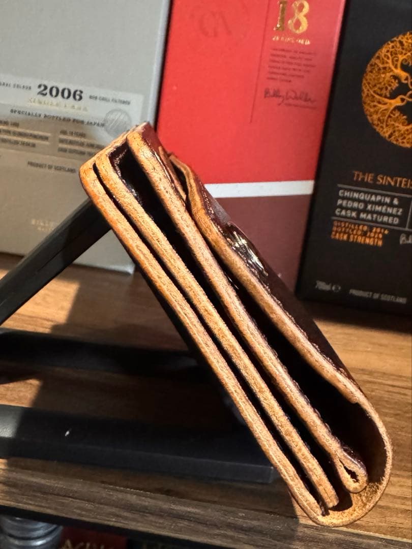 トラッカーウォレット　長財布　ブルチャートルシード ブラウン