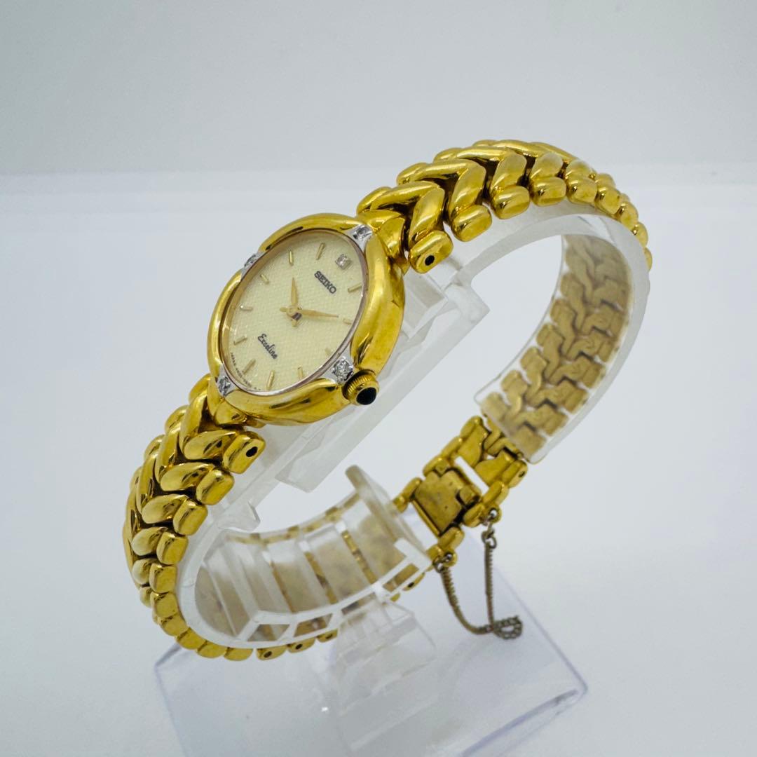 ✨SEIKO✨セイコー✨エクセリーヌ✨4N20-0360✨ゴールド文字盤✨腕時計