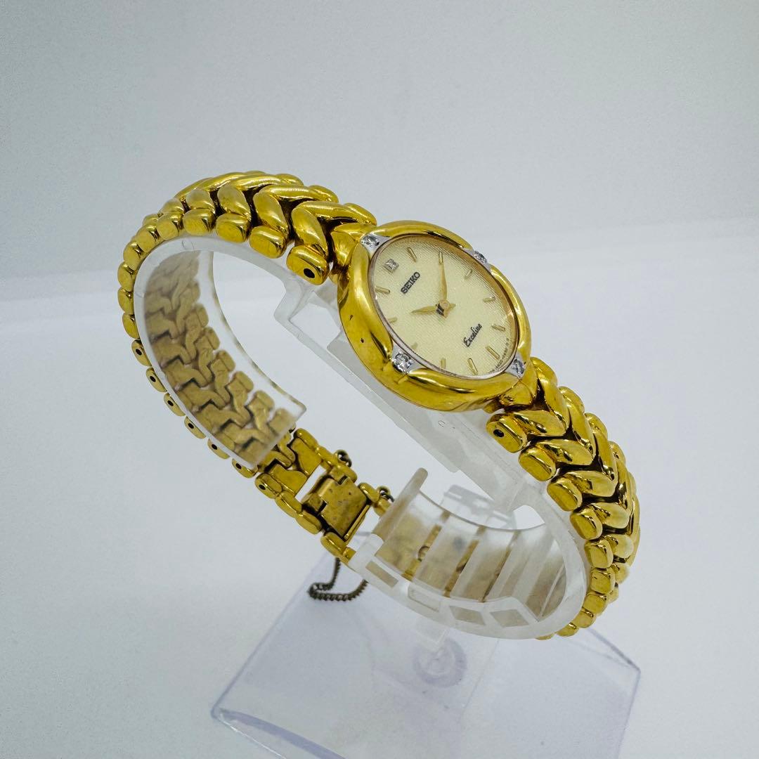 ✨SEIKO✨セイコー✨エクセリーヌ✨4N20-0360✨ゴールド文字盤✨腕時計