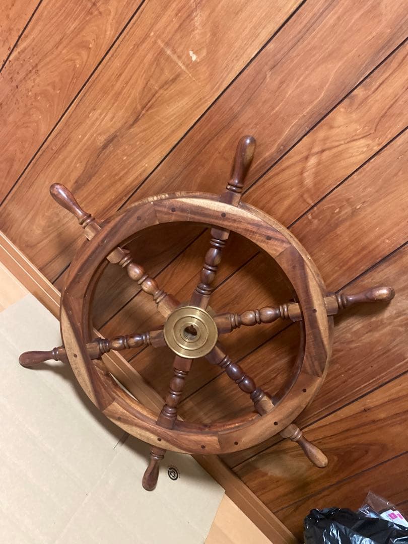 船の舵　ヴィンテージ　アンティーク　インテリア　舵　最終値下げ