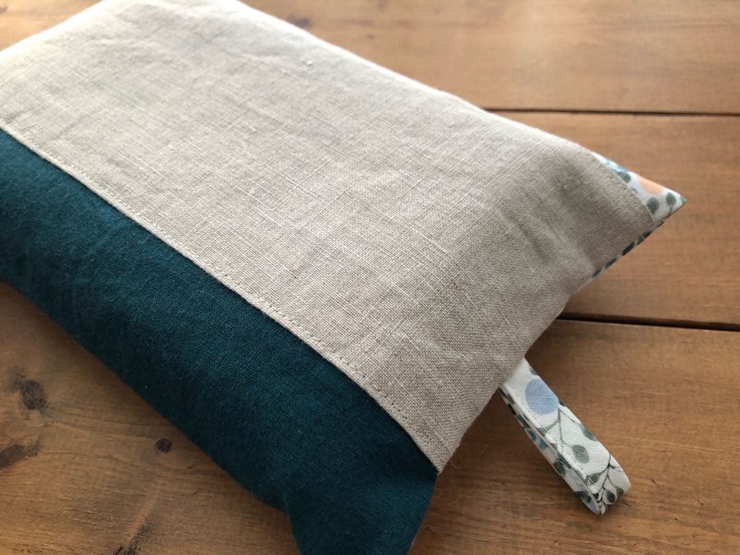 133.ティッシュカバー　ヌノアワセ　ナチュラル