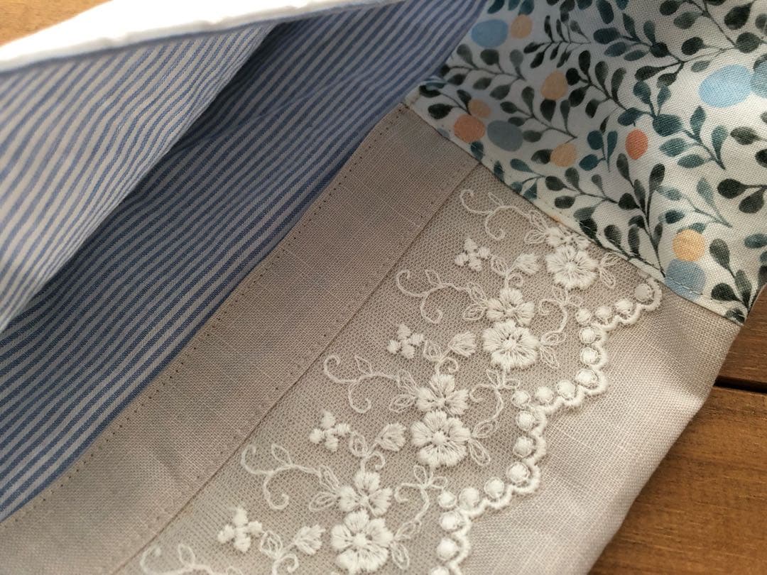 133.ティッシュカバー　ヌノアワセ　ナチュラル