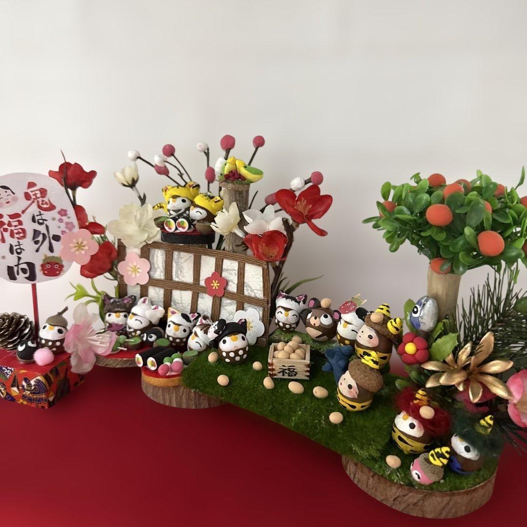 どんぐりアート♡節分オブジェ＆バレンタイン♡