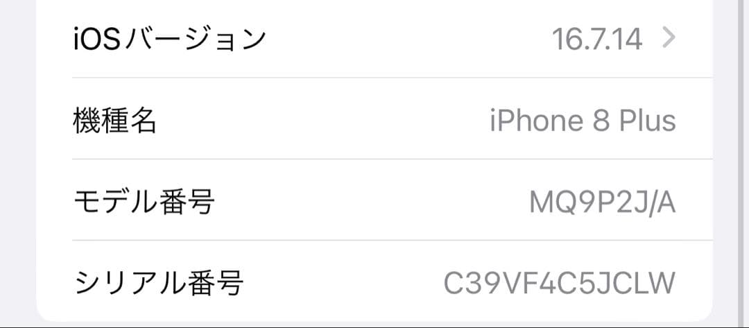 iPhone 8 plus シルバー 256GB