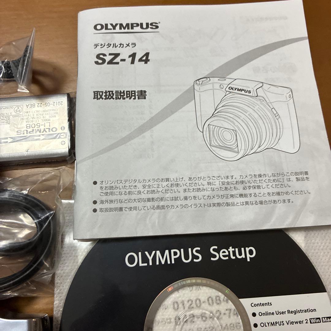 動作確認済　OLYMPUS コンパクトデジタルカメラ SZ-14 オリンパス