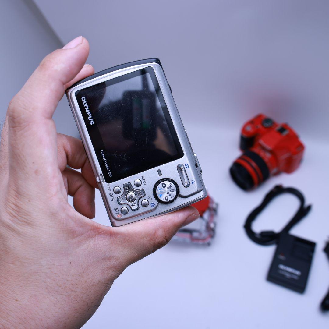 スマホ転送可 OLYMPUS μ850 デジタルカメラ 充電器カード付