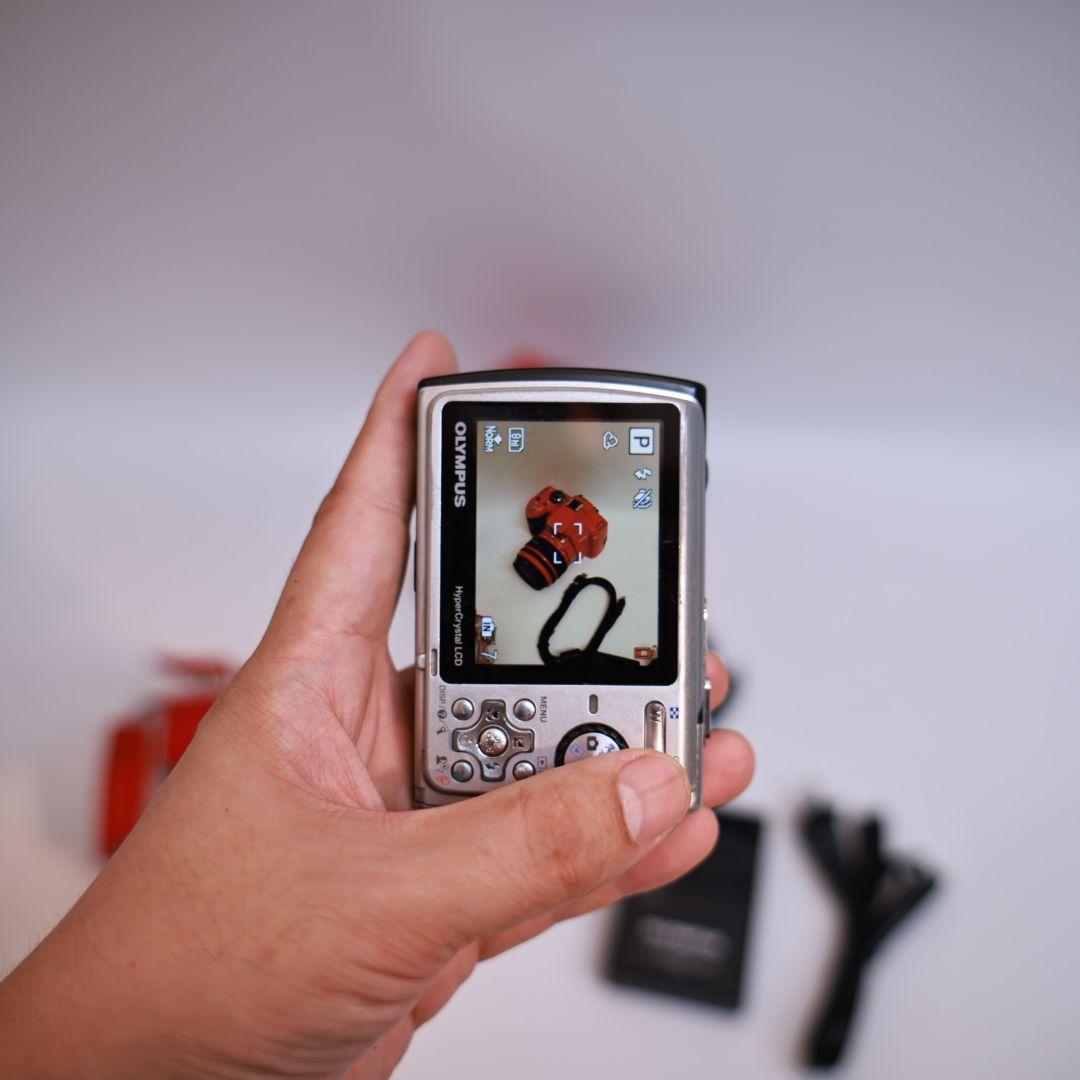 スマホ転送可 OLYMPUS μ850 デジタルカメラ 充電器カード付