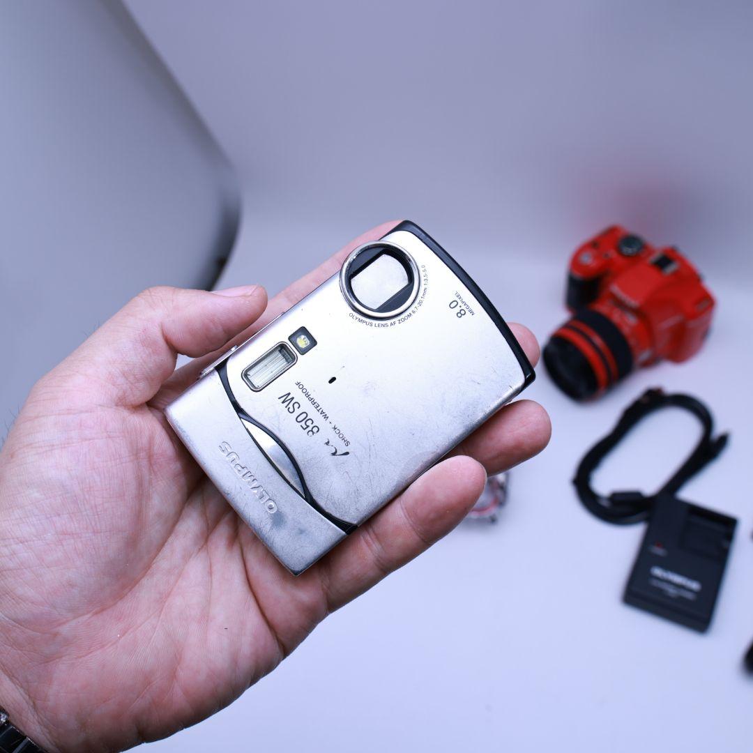 スマホ転送可 OLYMPUS μ850 デジタルカメラ 充電器カード付