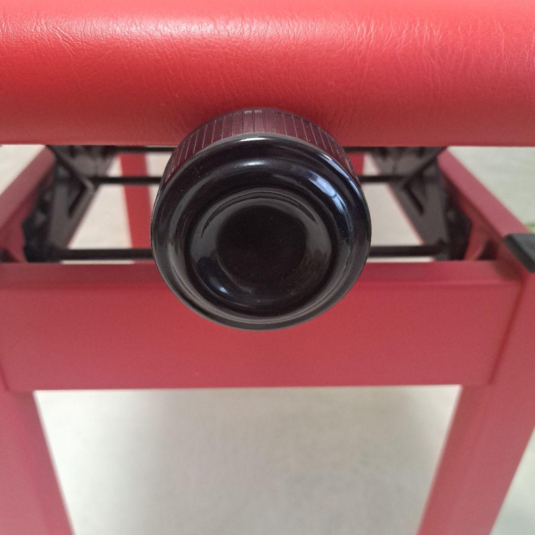 美品！ピアノ用高低自在椅子 レッド