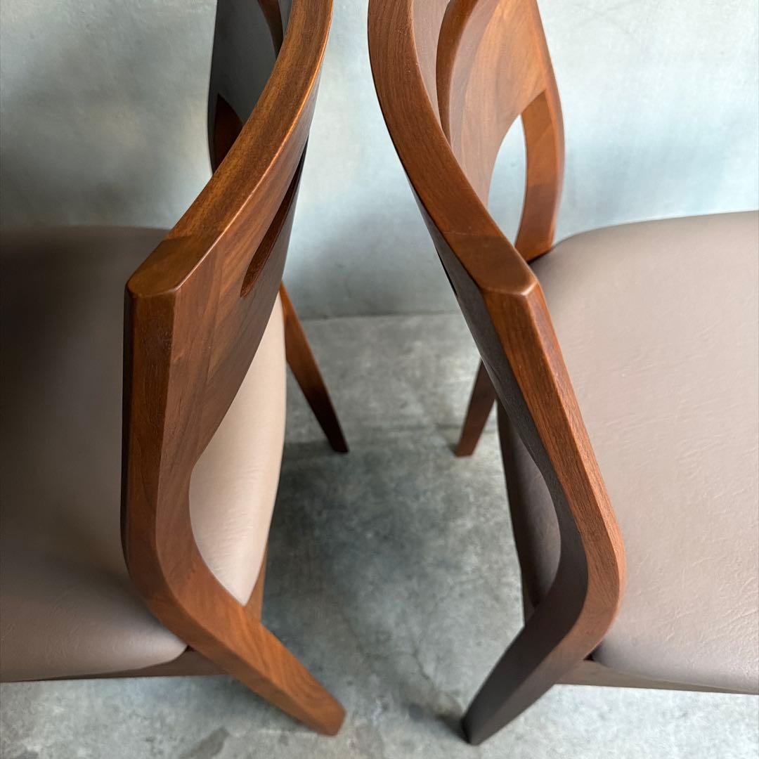 美品　飛騨家具　白川木工　HALS ダイニングチェア　2脚