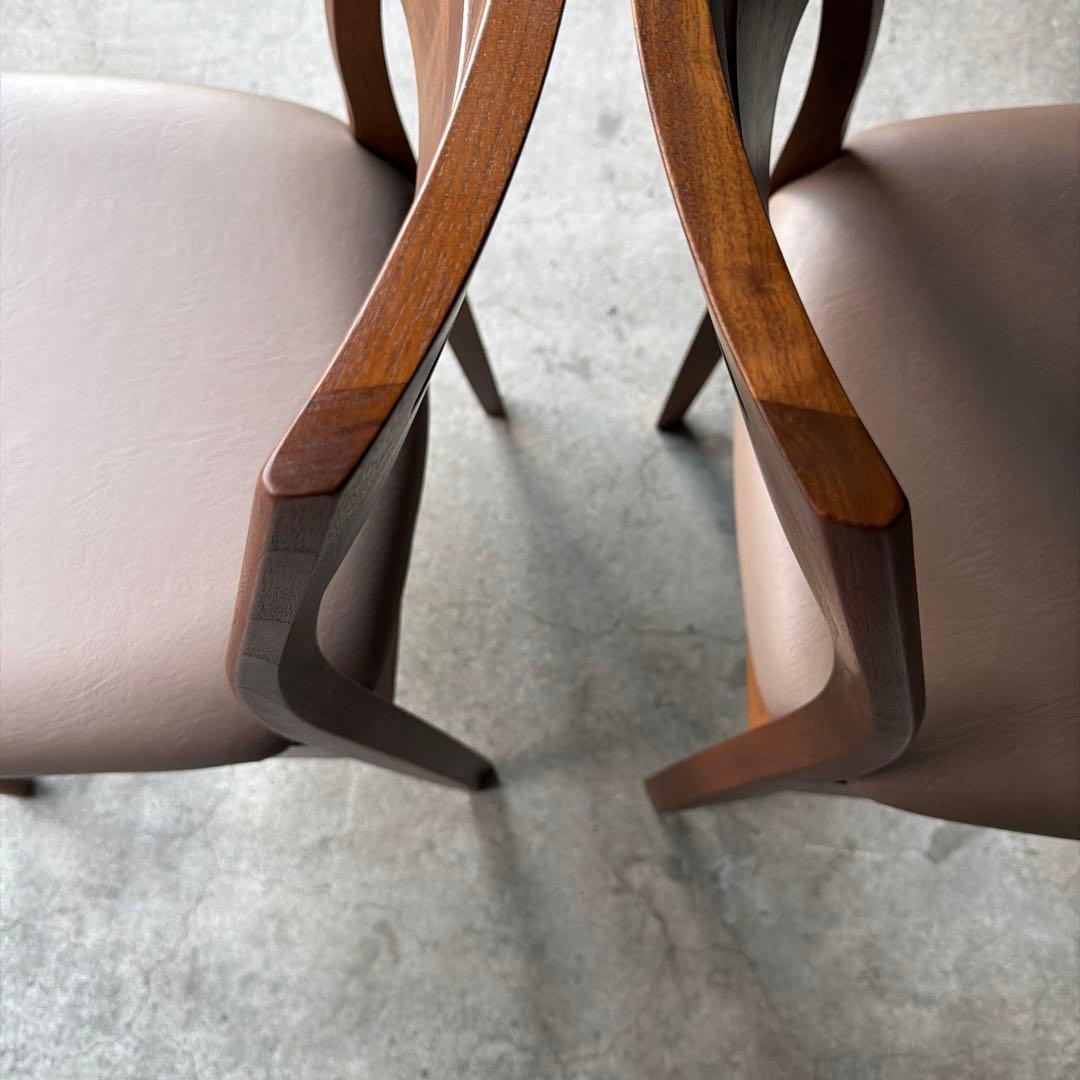 美品　飛騨家具　白川木工　HALS ダイニングチェア　2脚