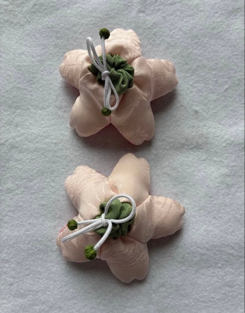 ちりめん細工「桜」2個セット