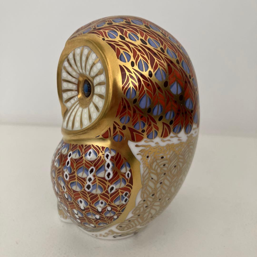 ロイヤルクラウンダービー フクロウ ペーパーウェイトフィギュア