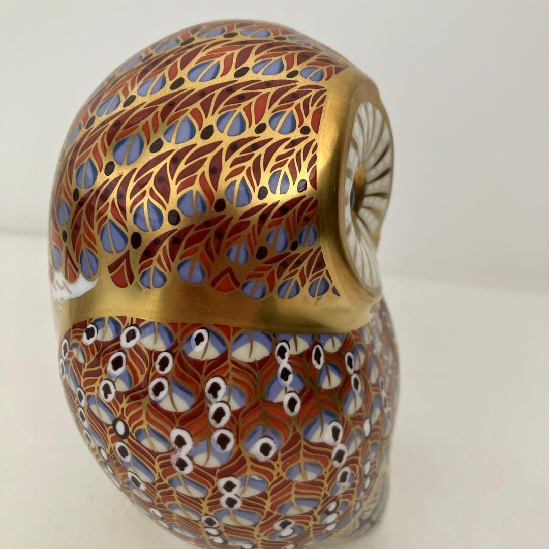 ロイヤルクラウンダービー フクロウ ペーパーウェイトフィギュア