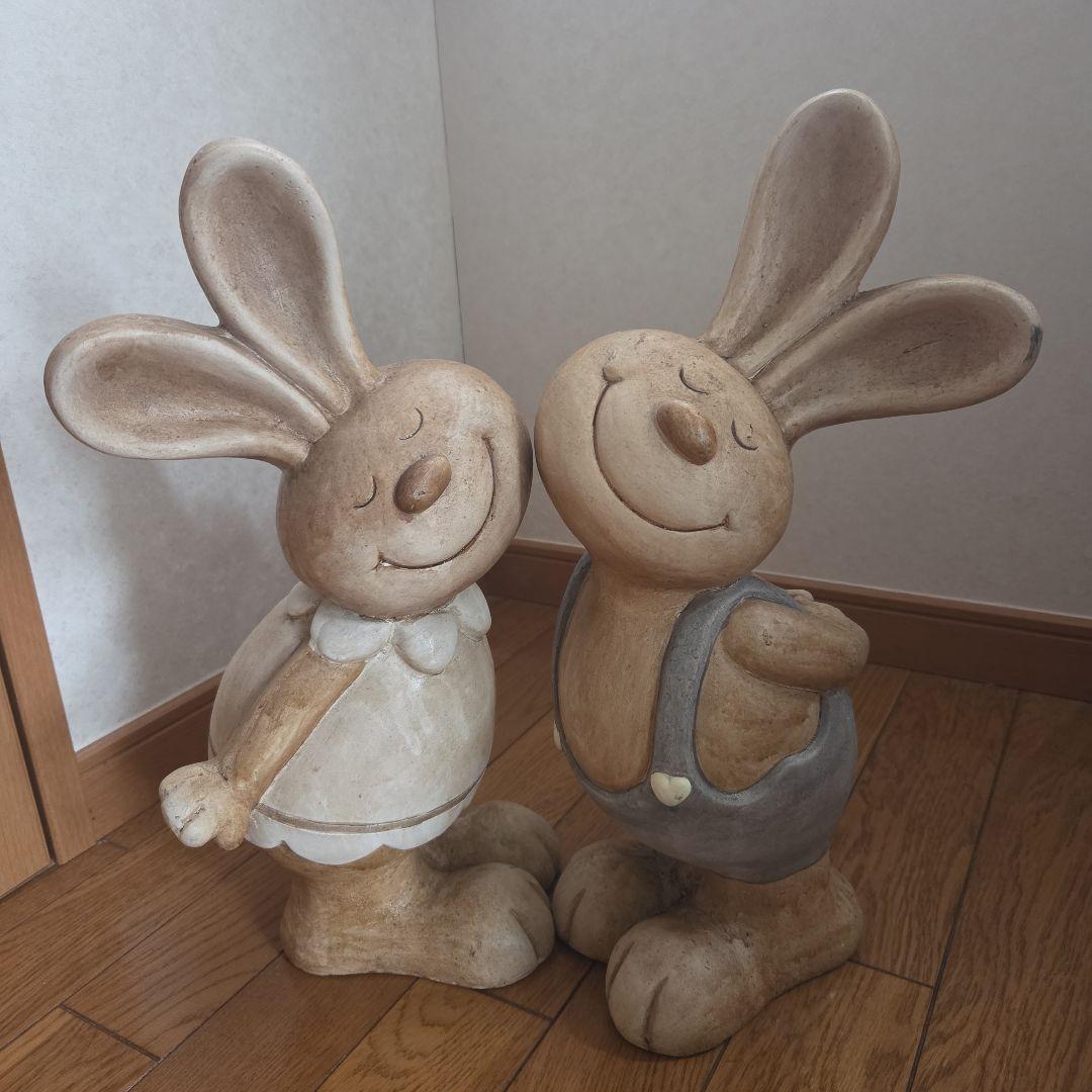 カントリー・ラビット・置物