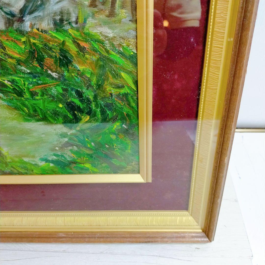 油彩画　港図　洋画　風景画　作者不詳