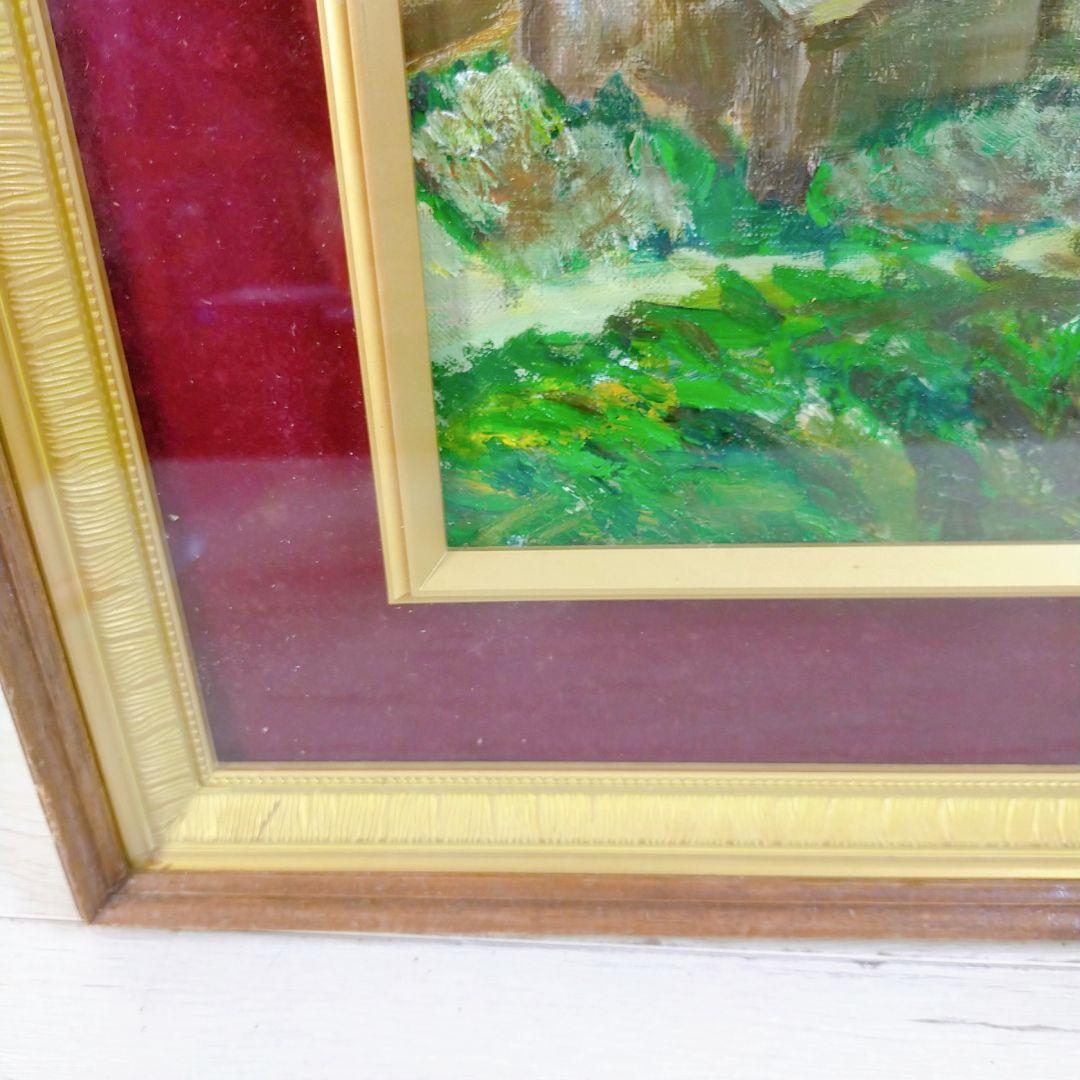 油彩画　港図　洋画　風景画　作者不詳