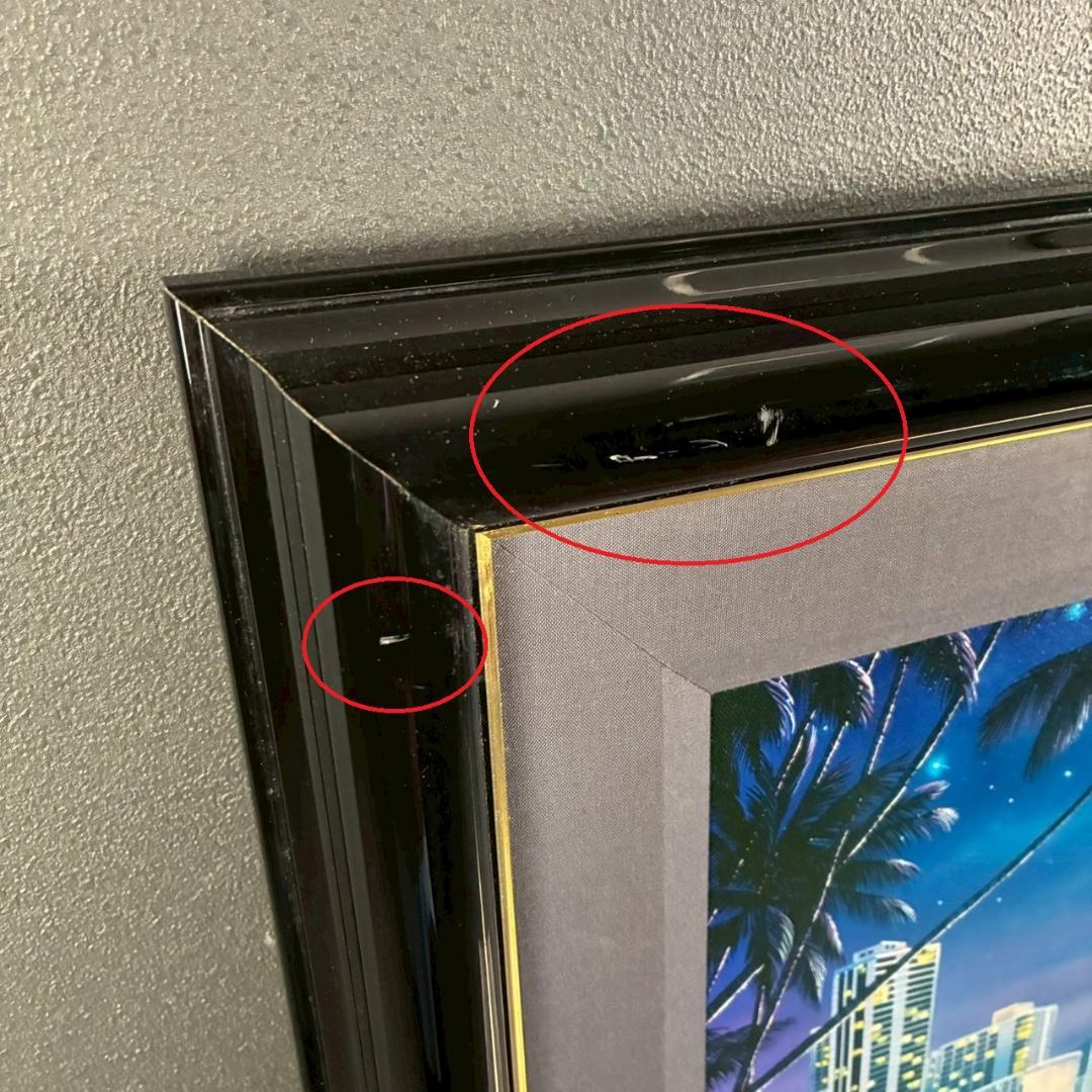 美品 クリスチャン・ラッセン「ワイキキロマンス」大作 キャンバスED 保証書有