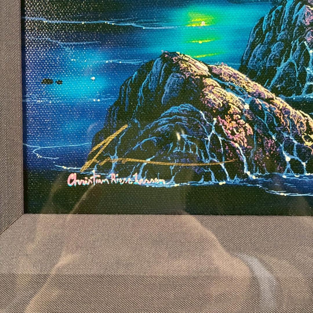 美品 クリスチャン・ラッセン「ワイキキロマンス」大作 キャンバスED 保証書有