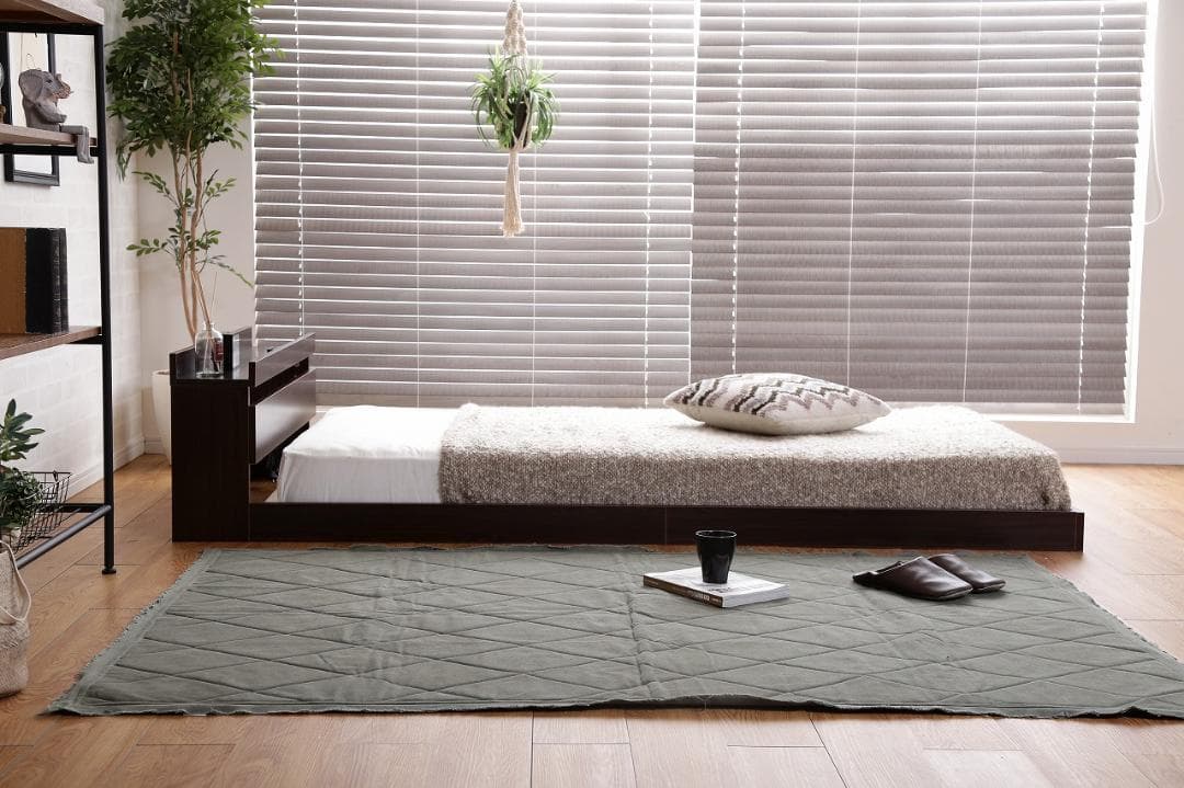 《新品・送料無料》【シングル】Coroa フロアベッド（マットレス付き）