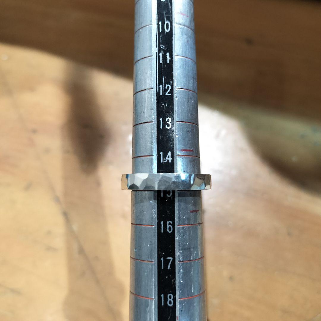 槌目極厚3連リング　オーダー　ハンドメイド　SILVER