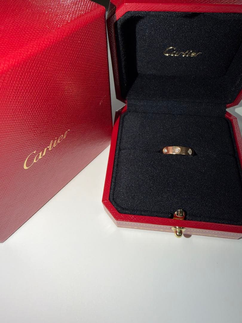 CartierLOVEリング8Pダイヤ #48ピンクゴールド箱・証明書あり正規品