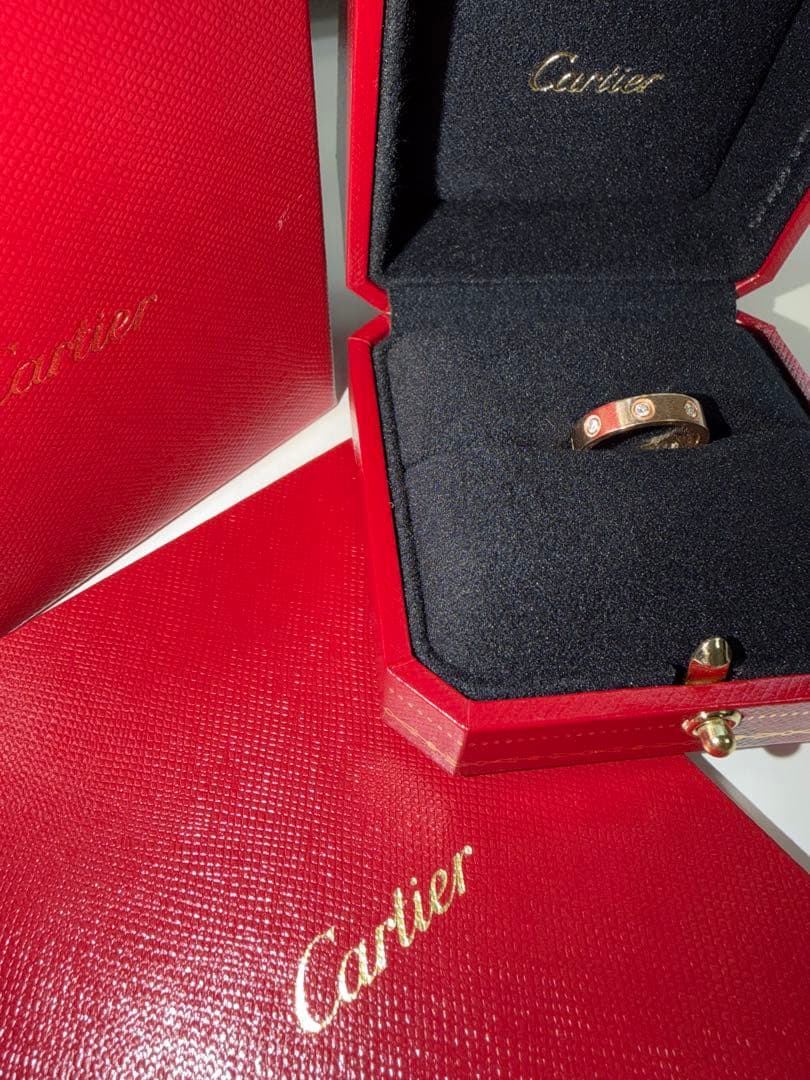 CartierLOVEリング8Pダイヤ #48ピンクゴールド箱・証明書あり正規品