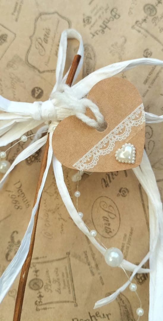 ブリーチアナベルのスワッグ　ハートラベルとパールシャワーつき