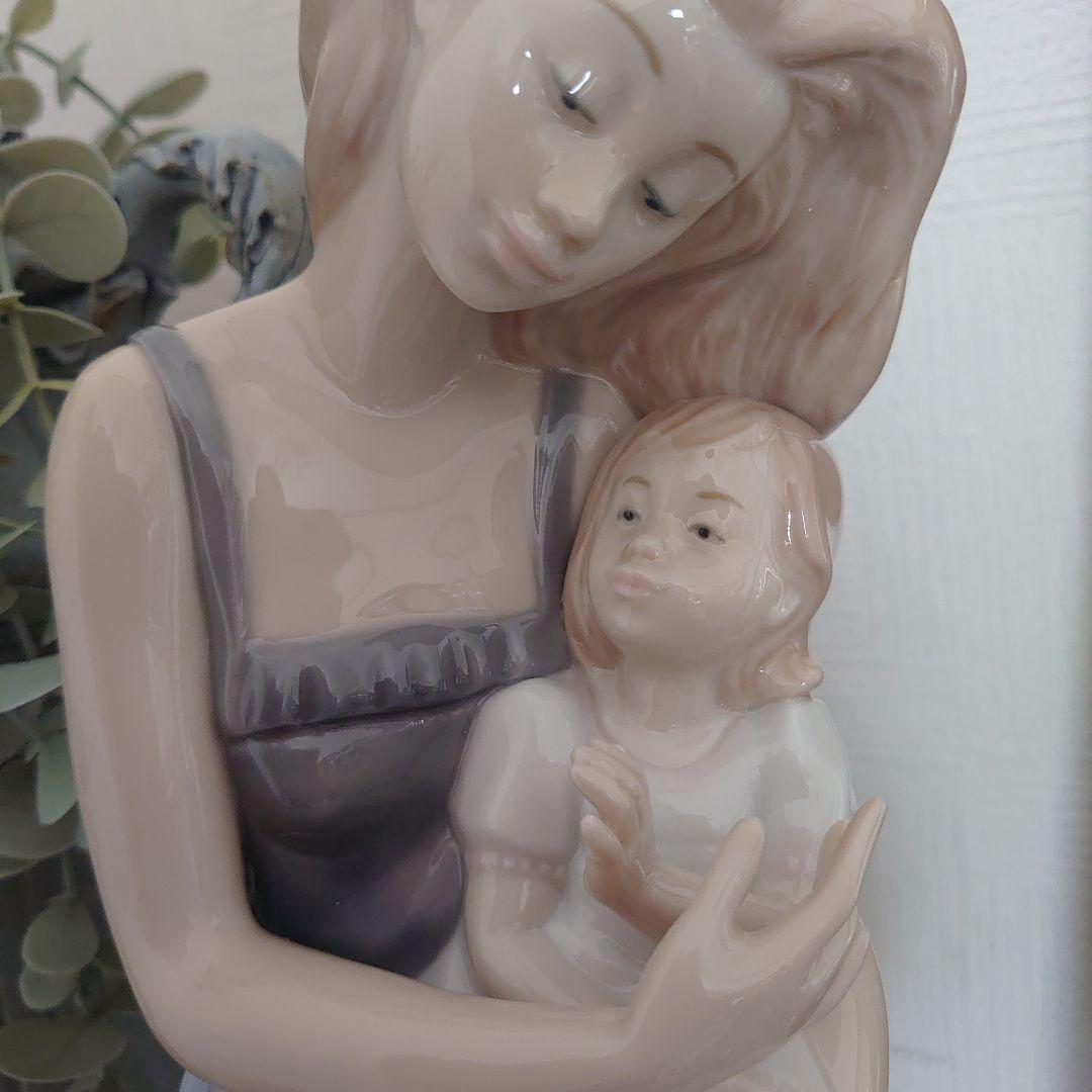【美品】NAO　リヤドロ人形　母子像 陶器製 40✕23cm　スペイン製