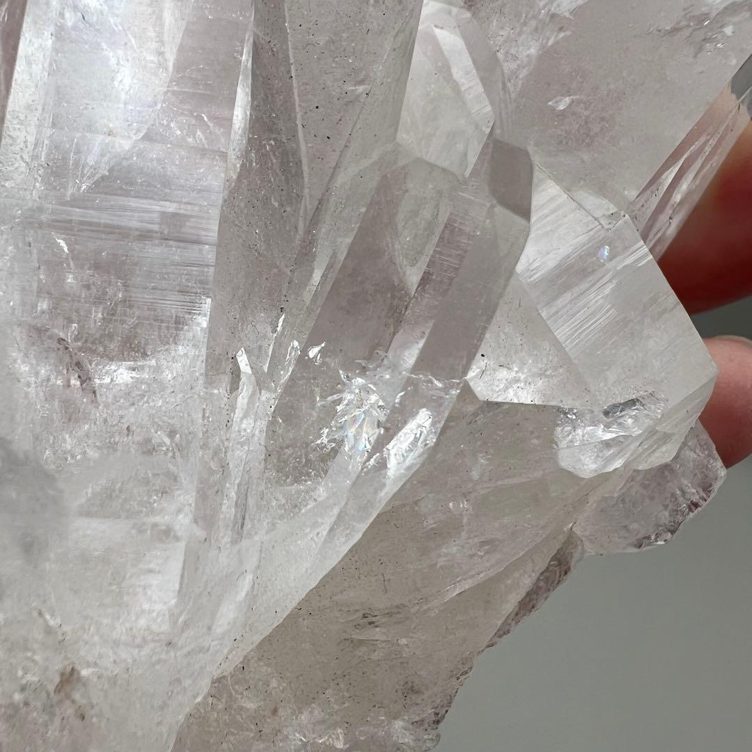 （m10）407gマニカラン水晶マスタークリスタル虹 レムリアンリッジ