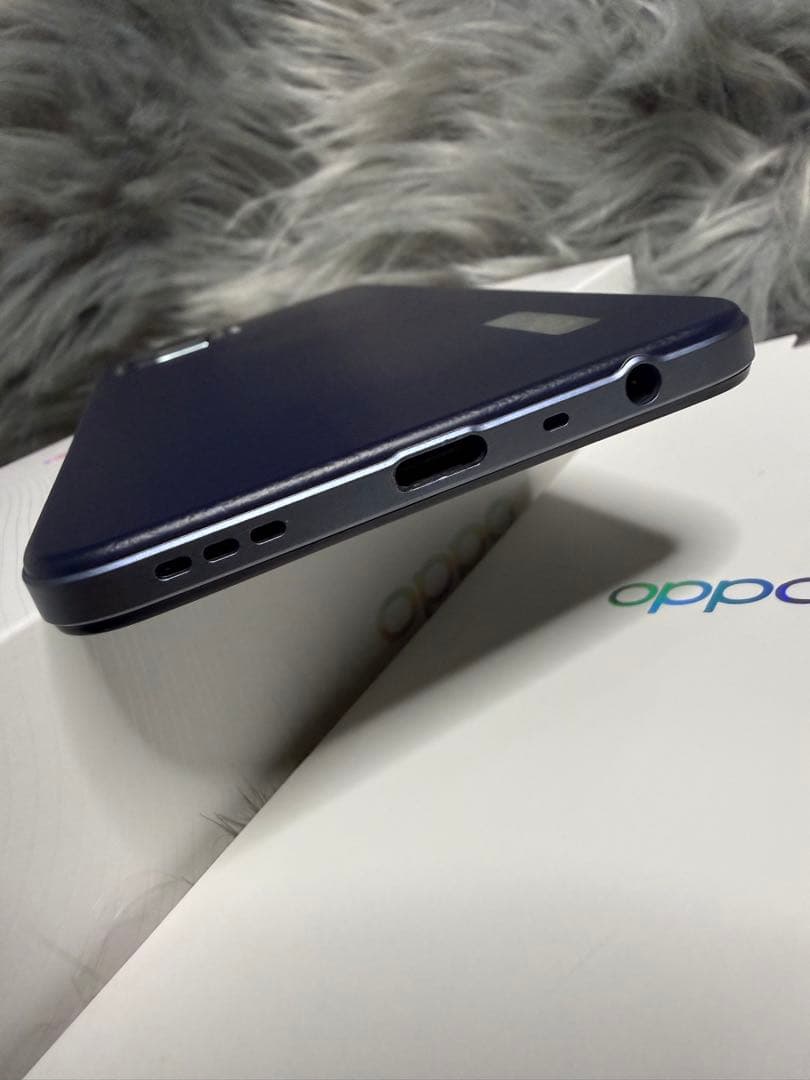 完動品 SIMフリー OPPO A73 64GB ネイビーブルー 美品