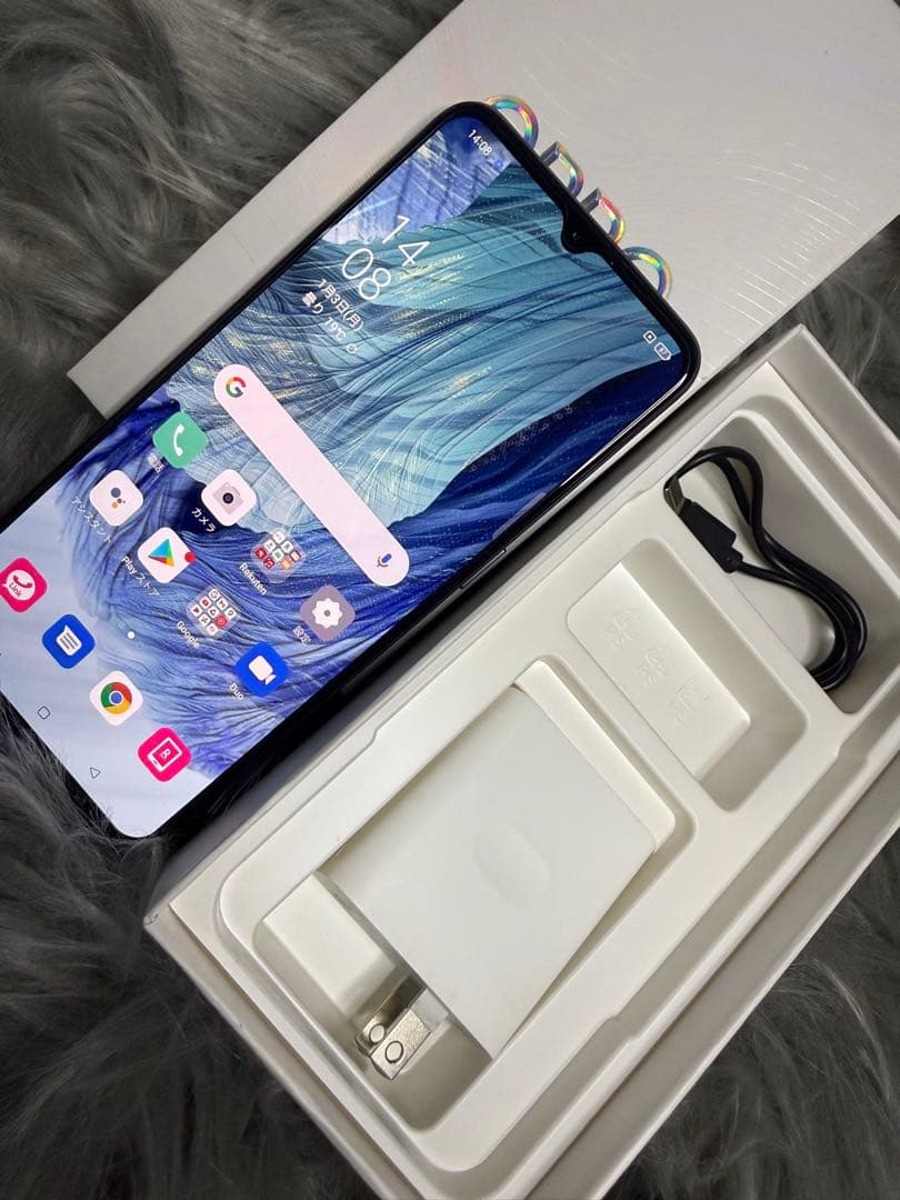 完動品 SIMフリー OPPO A73 64GB ネイビーブルー 美品