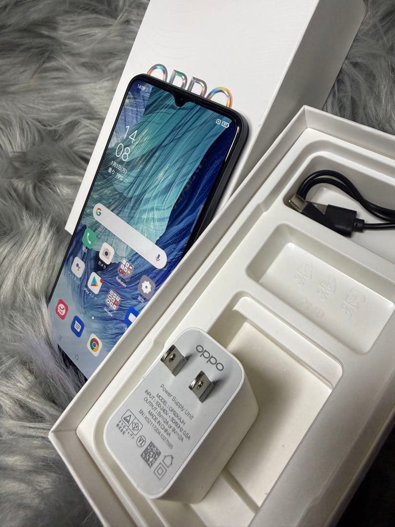 完動品 SIMフリー OPPO A73 64GB ネイビーブルー 美品