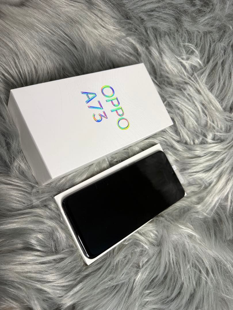 完動品 SIMフリー OPPO A73 64GB ネイビーブルー 美品