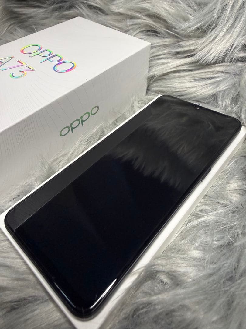 完動品 SIMフリー OPPO A73 64GB ネイビーブルー 美品