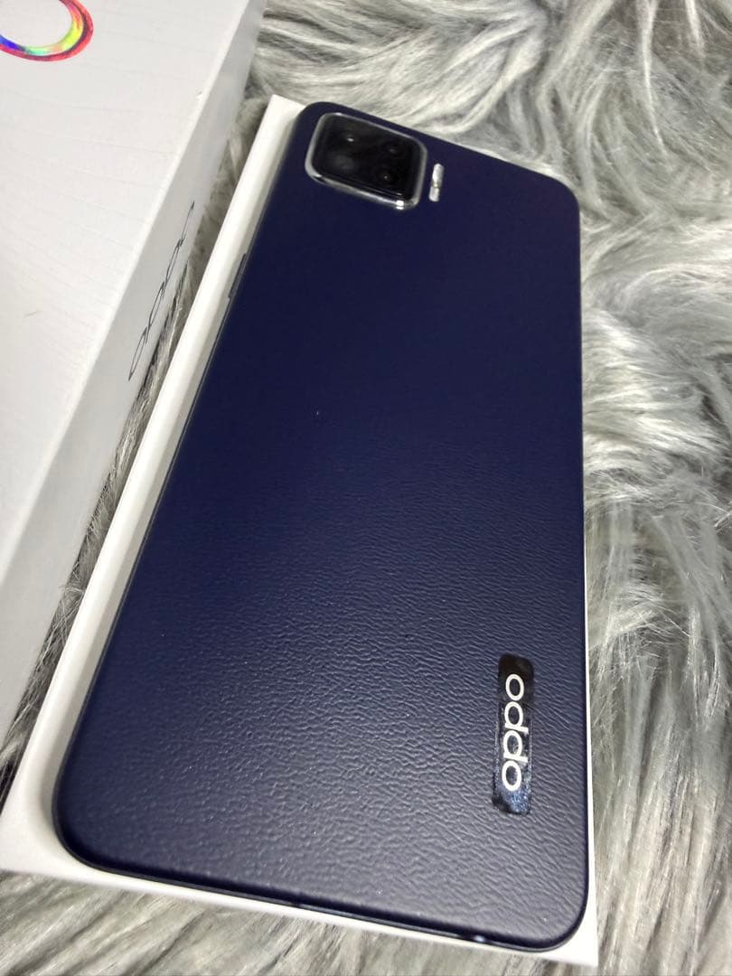 完動品 SIMフリー OPPO A73 64GB ネイビーブルー 美品