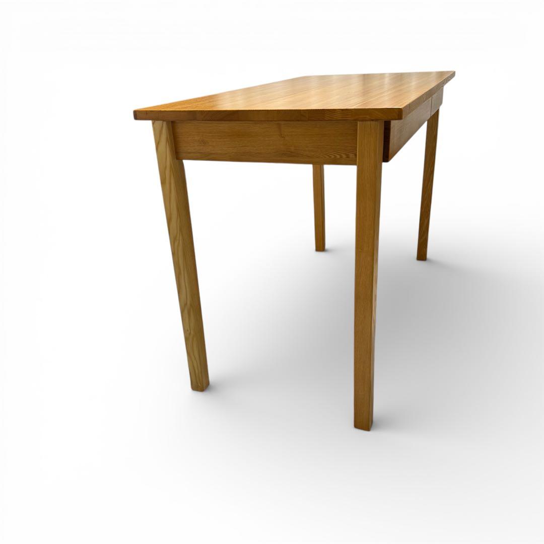 無印良品　無垢材　タモ　デスク　学習机　引き出し付き　北欧