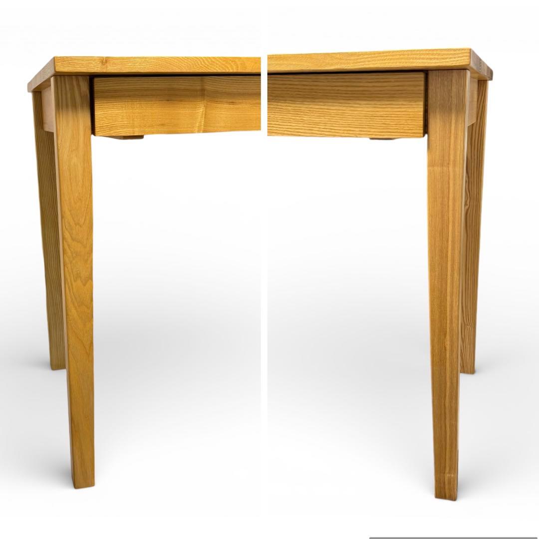 無印良品　無垢材　タモ　デスク　学習机　引き出し付き　北欧