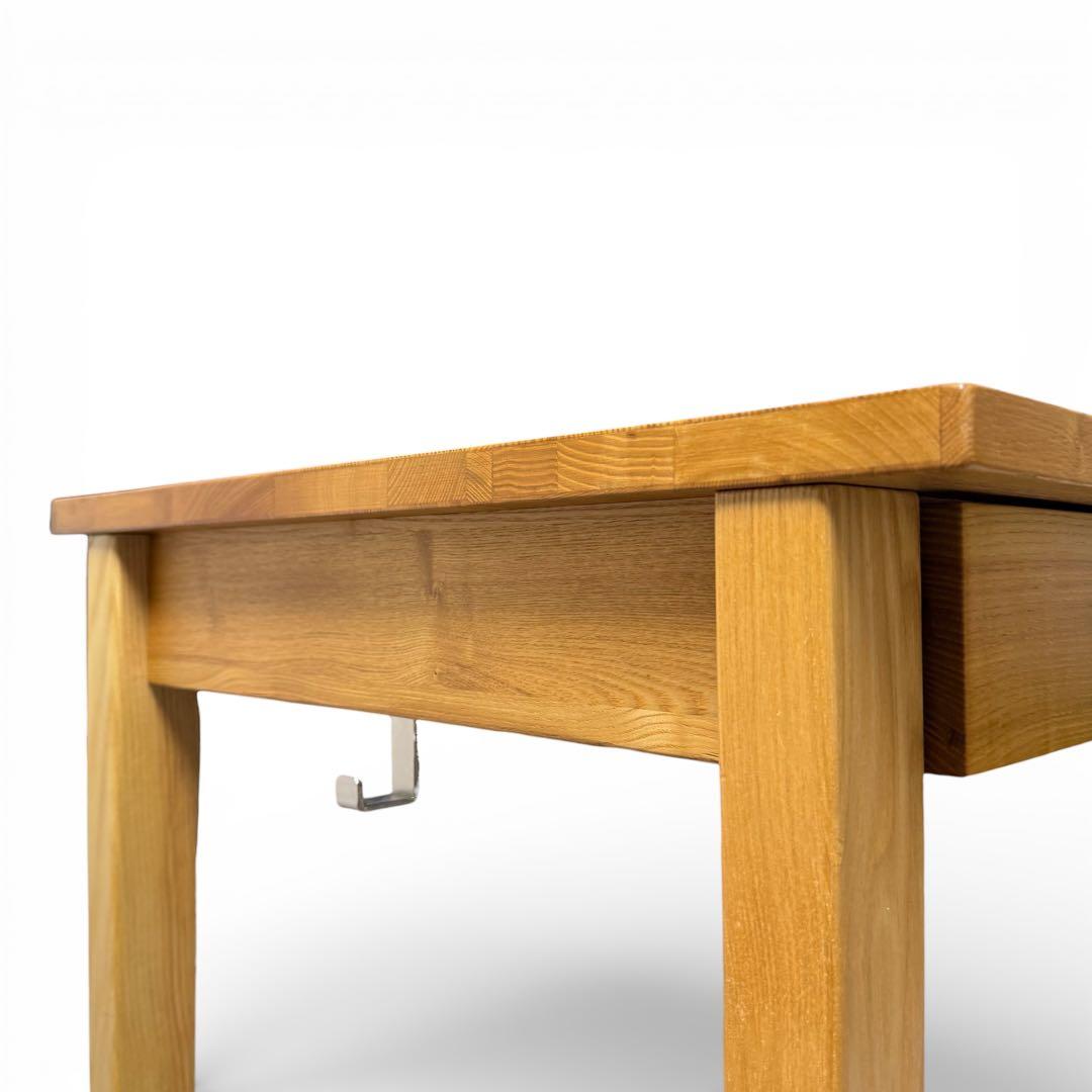 無印良品　無垢材　タモ　デスク　学習机　引き出し付き　北欧