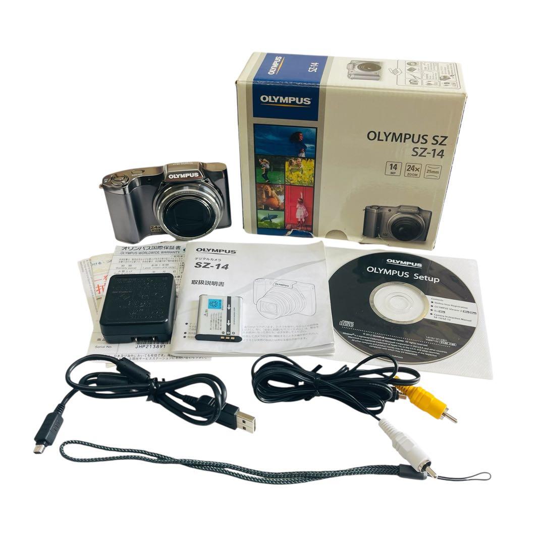 【美品✨】OLYMPUS SZ-14 デジタルカメラ 14MP 光学24倍ズーム