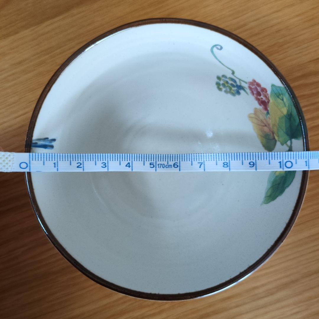 【未使用】セラミック藍 百千鳥 飯碗揃 茶碗 5客 野鳥／シマエナガ／食器