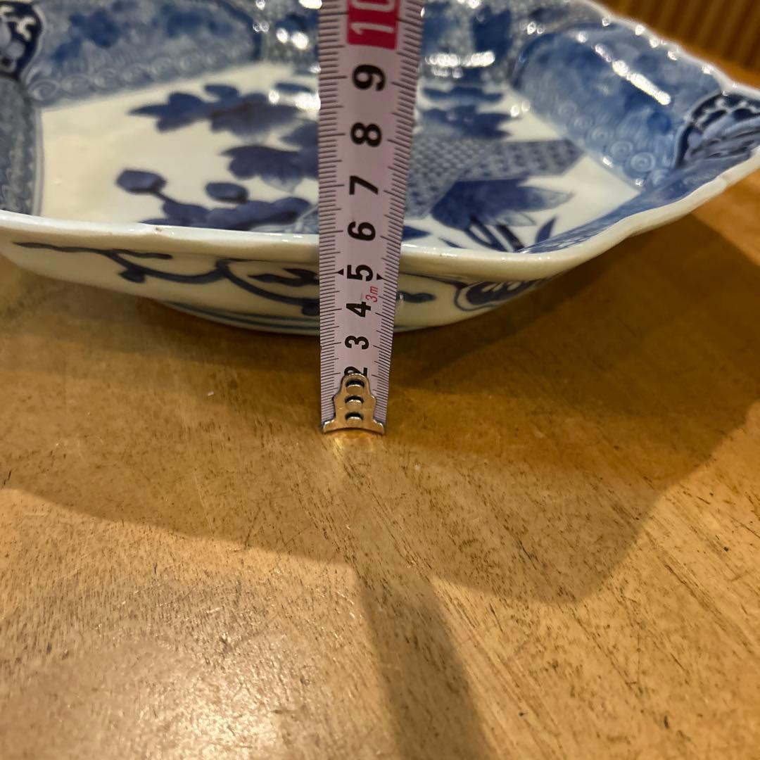 有田焼　大正〜昭和初期　古伊万里　六角染付皿