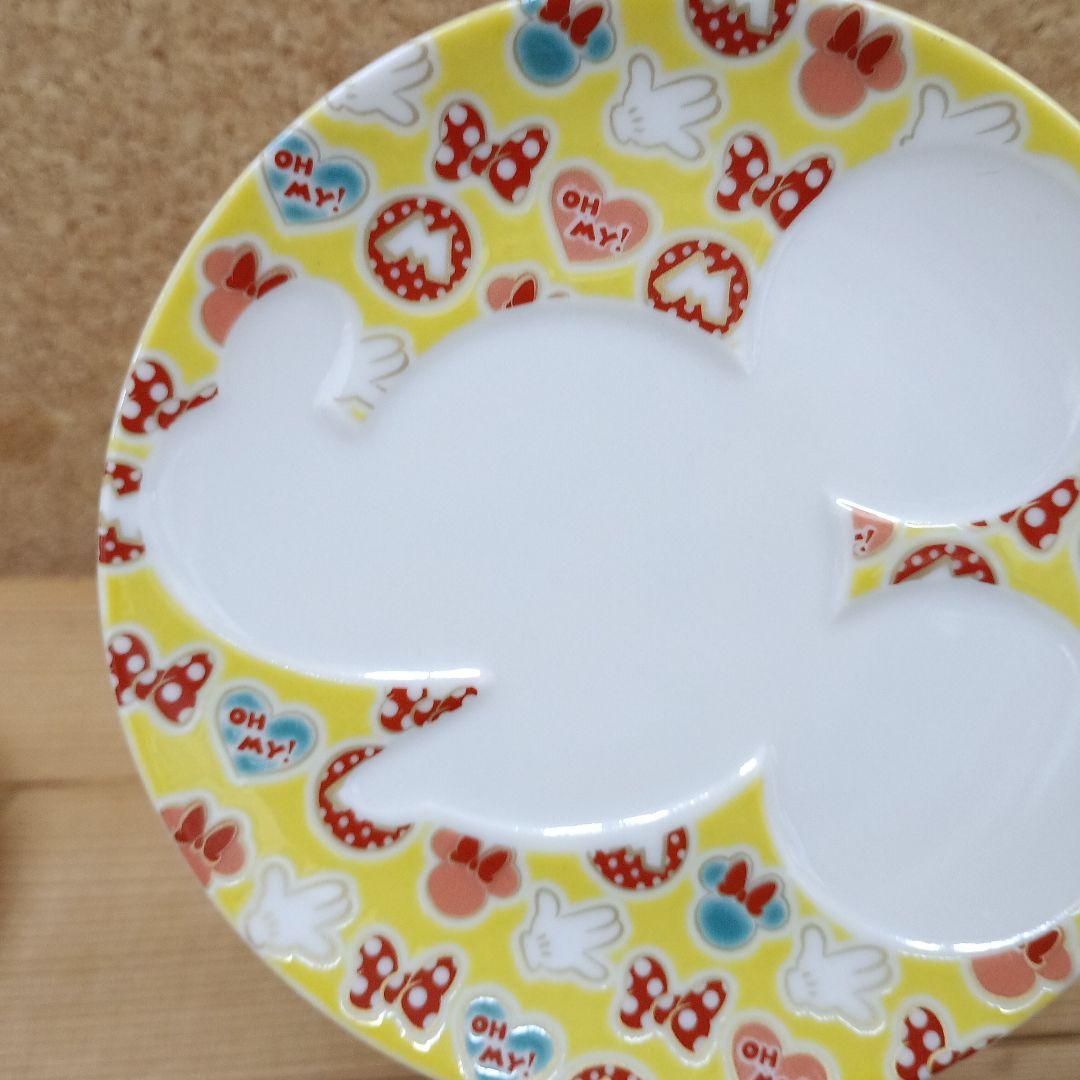 九谷焼　ディズニー　ミッキー　シルエット　皿　5枚セット