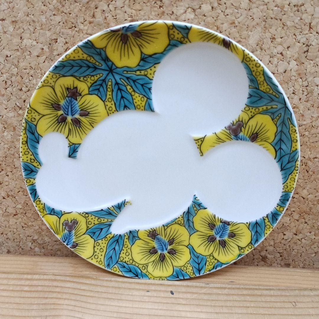 九谷焼　ディズニー　ミッキー　シルエット　皿　5枚セット