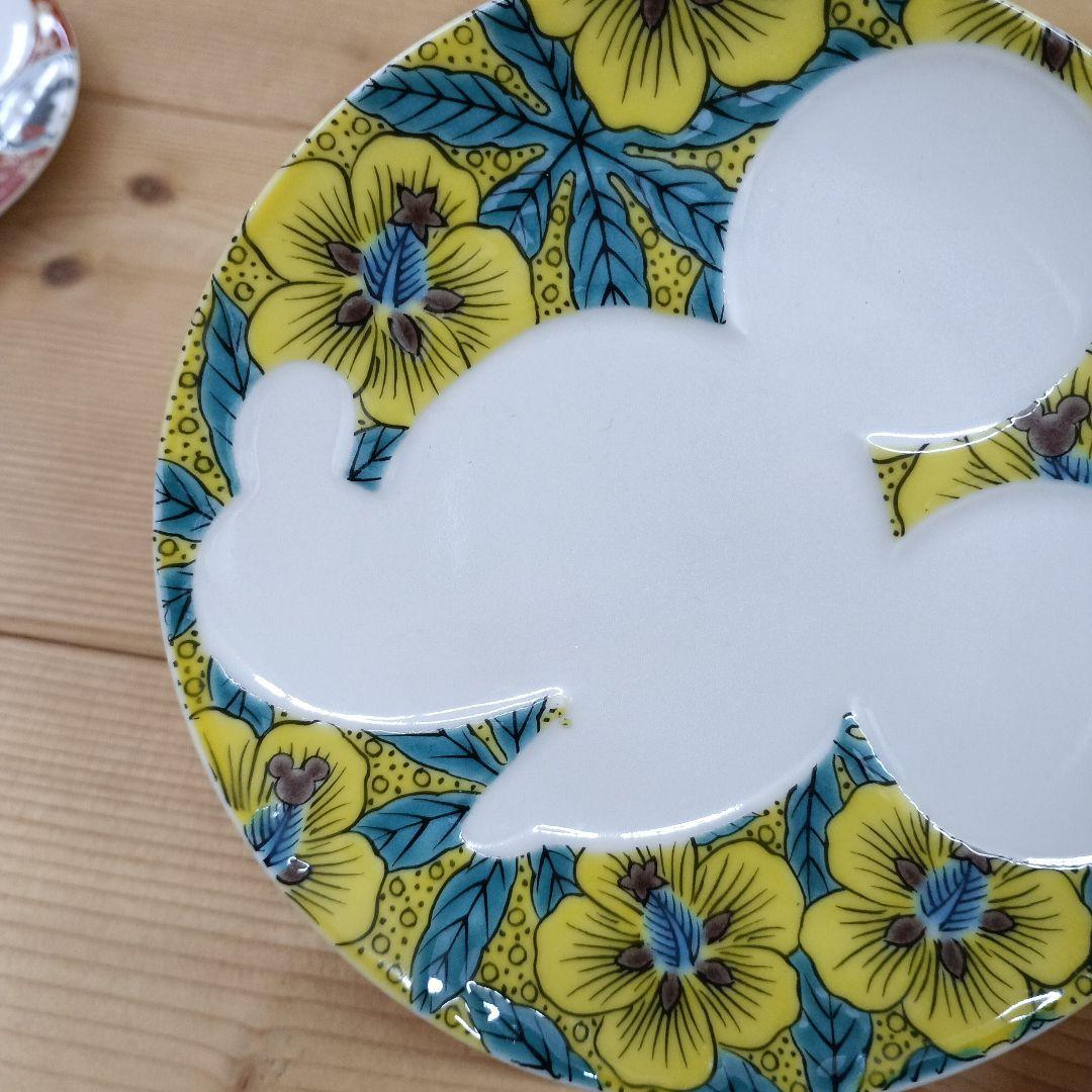 九谷焼　ディズニー　ミッキー　シルエット　皿　5枚セット