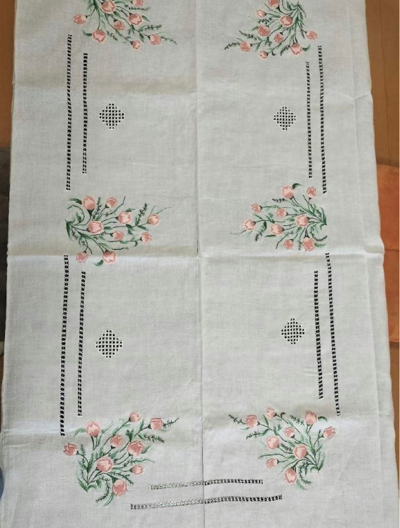 刺繍 テーブルクロス　240x140cm