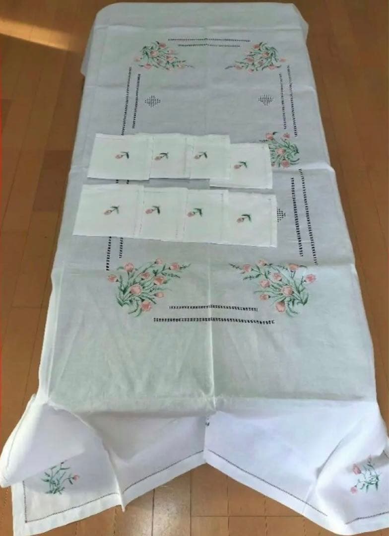 刺繍 テーブルクロス　240x140cm