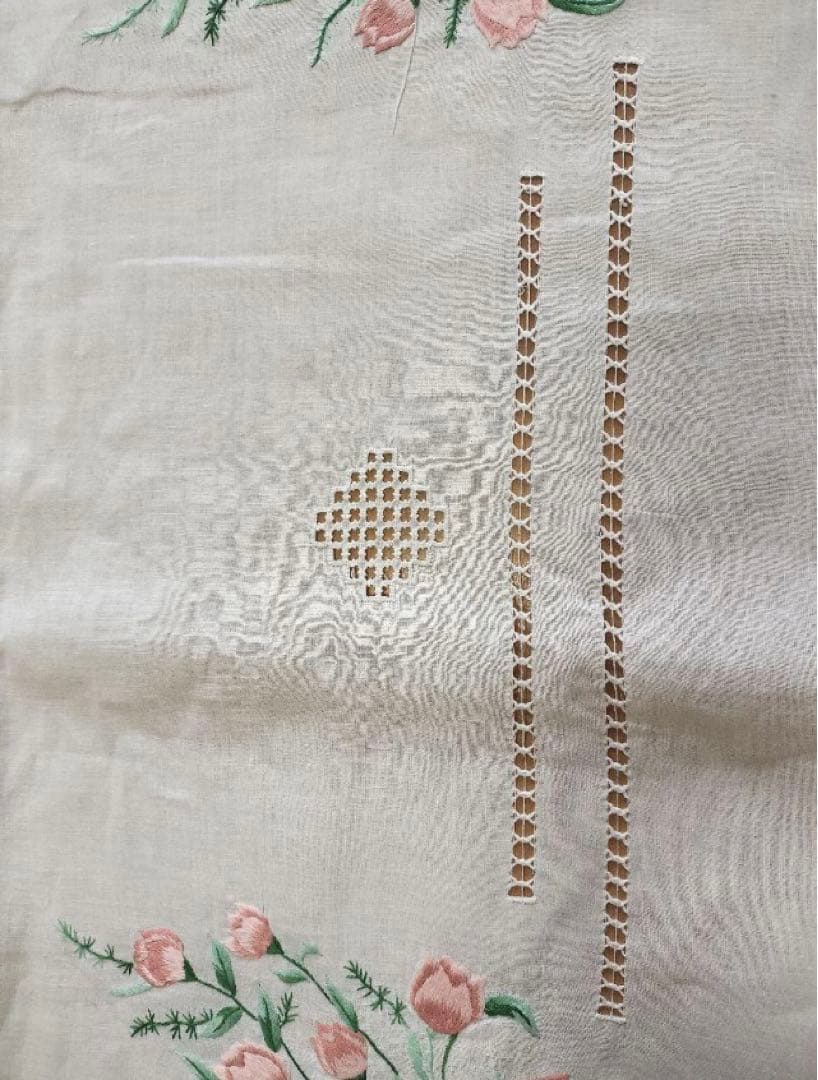 刺繍 テーブルクロス　240x140cm