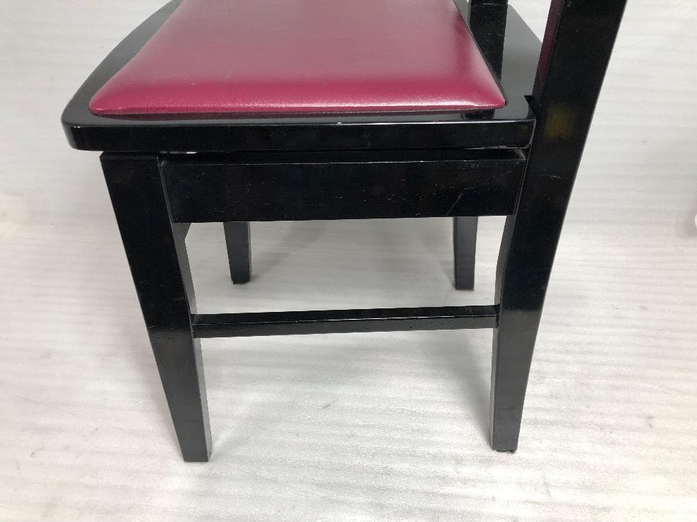 ※55762※YAMAHA背もたれ付きピアノ椅子（黒）