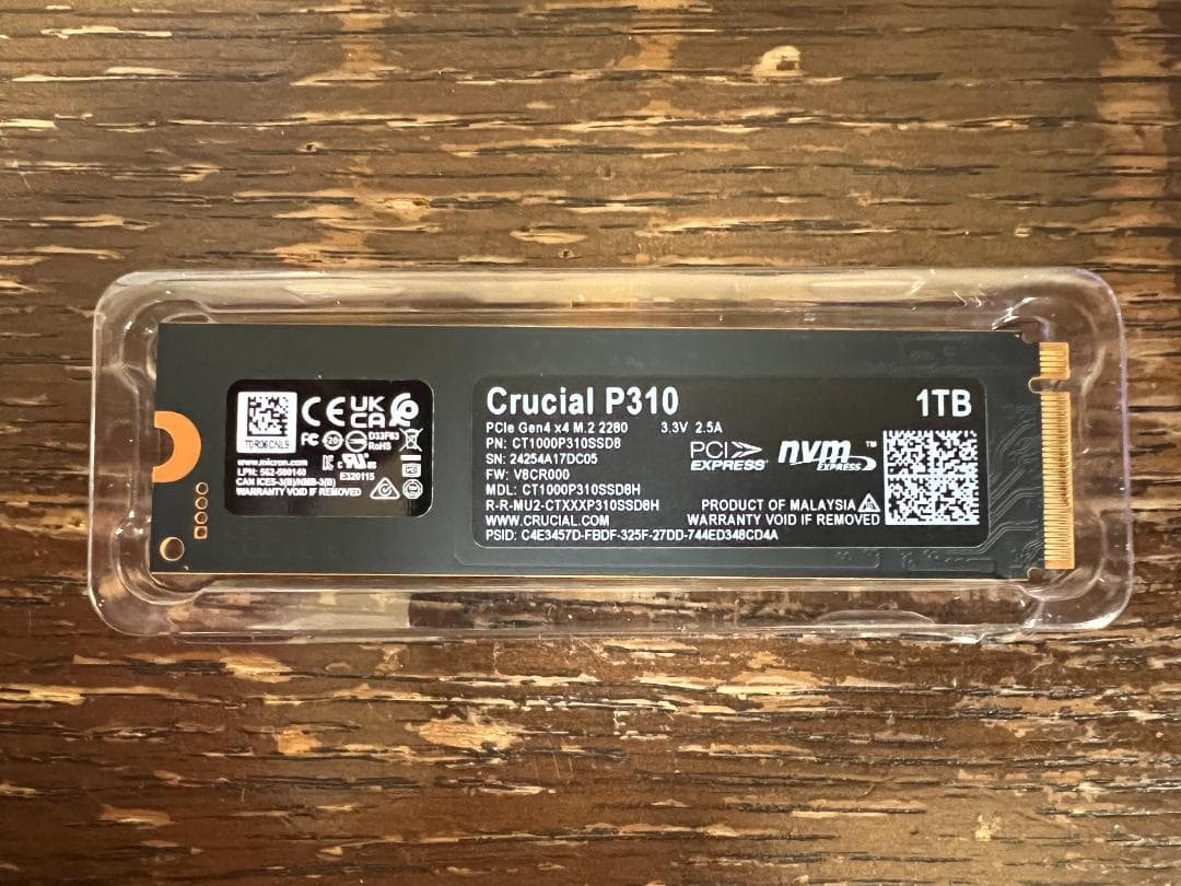 内蔵型SSD Crucial P310 PCIe4.0 M.2 SSD 1TB